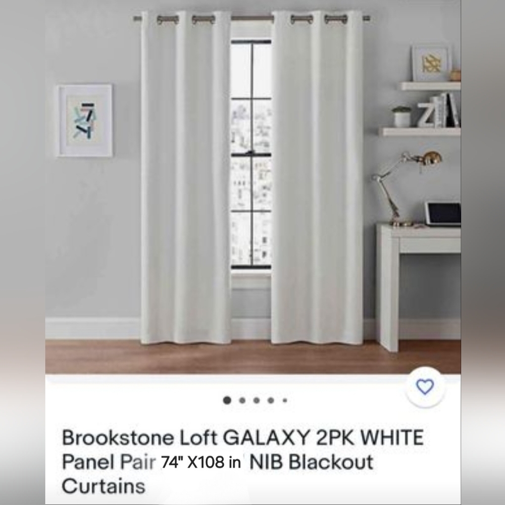 Brookstone Galaxy 74X 108-Inc Blackout Grommet Window Curtain Panels 2 pack
